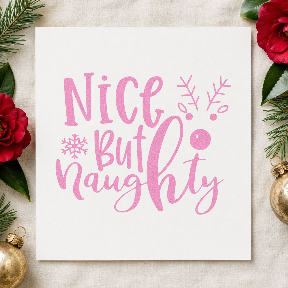 Slim Pre-Inked Nice But Naughty Reindeer Stamp in use 10