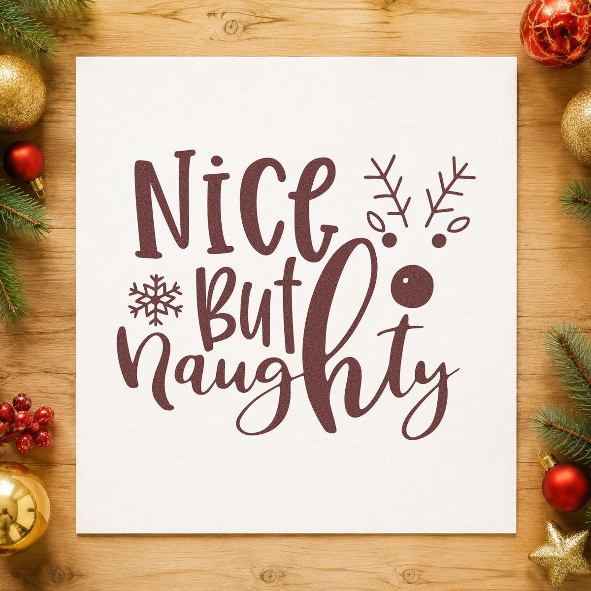 Slim Pre-Inked Nice But Naughty Reindeer Stamp in use 4
