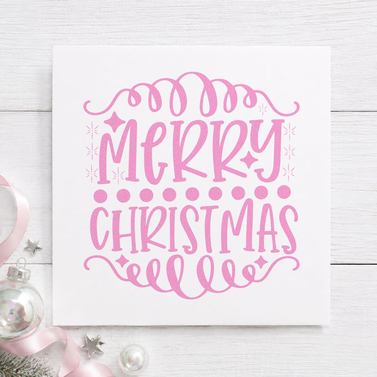 Merry Christmas Loop Borders Compact Pre-Inked Stamp – Slim in use 10