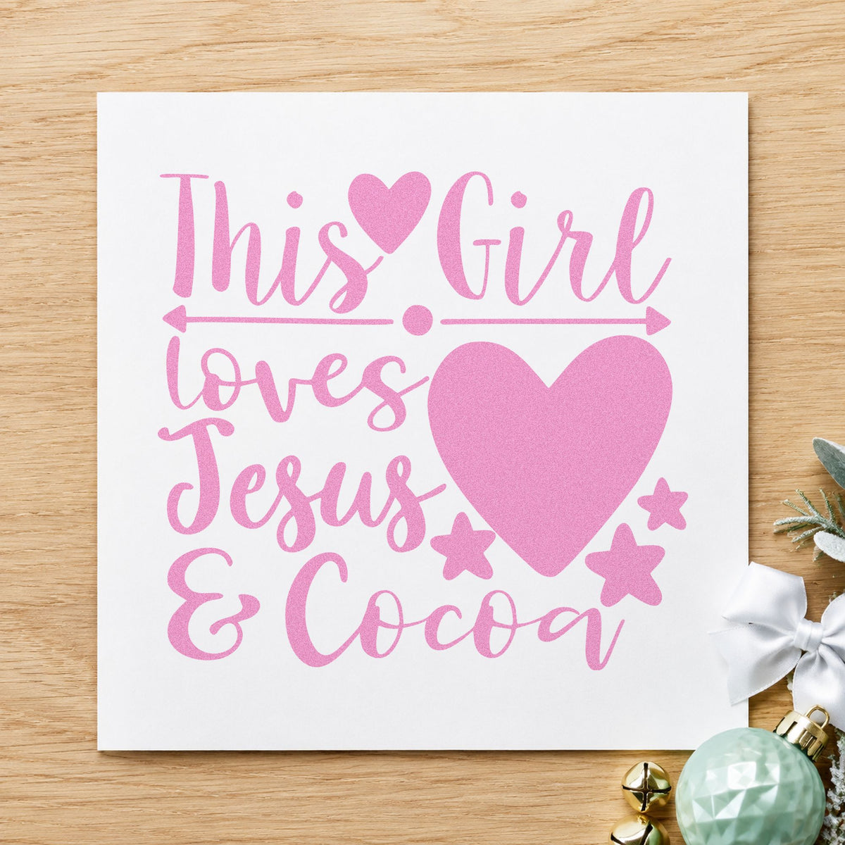 PSI Pre-Inked Girl Loves Jesus And Cocoa Stamp in use 10