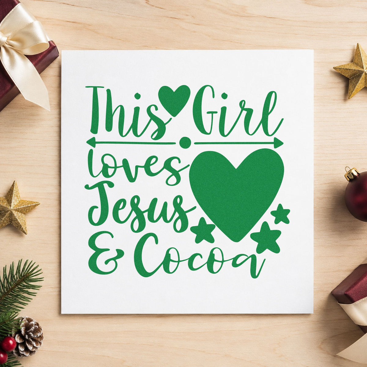 PSI Pre-Inked Girl Loves Jesus And Cocoa Stamp in use 3