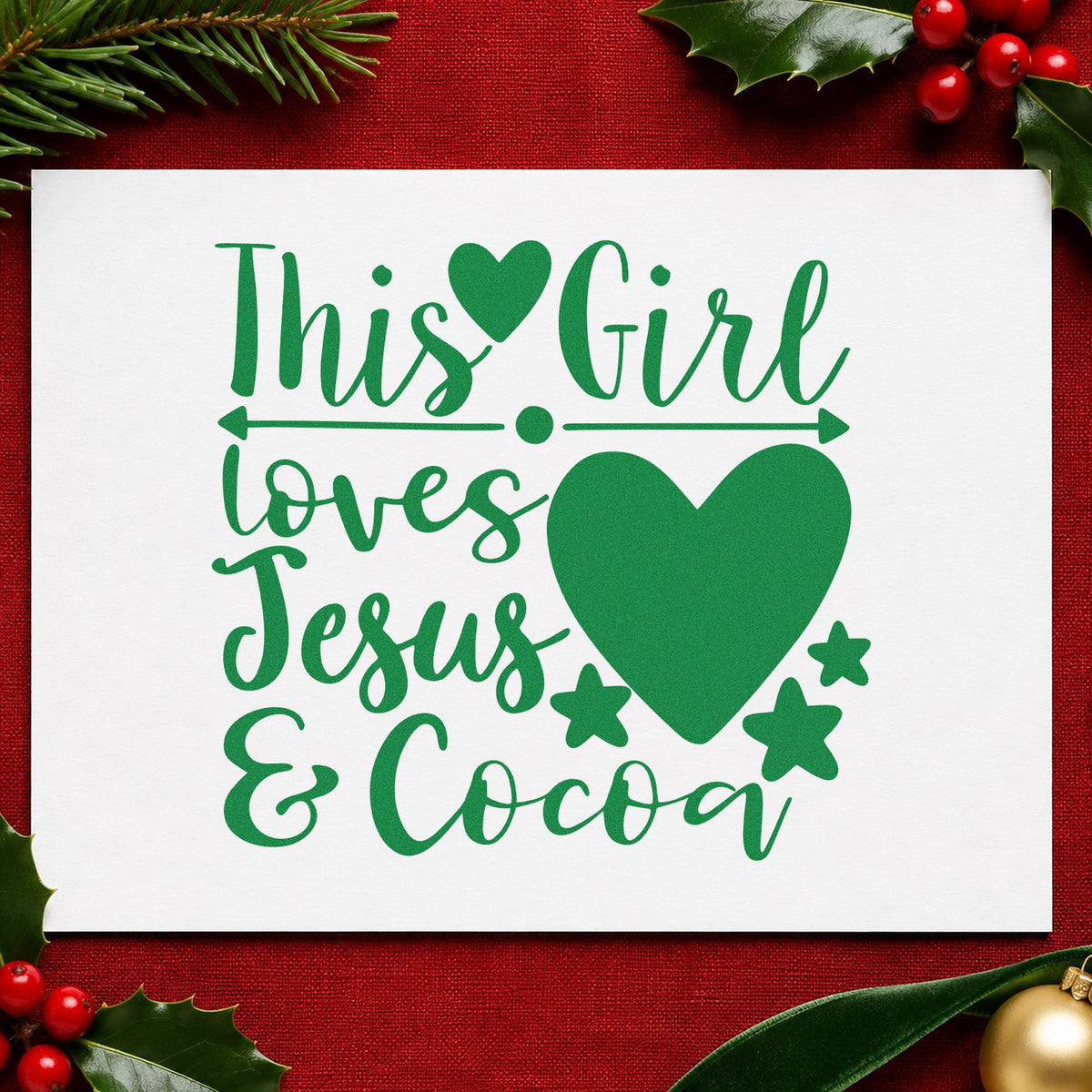 Girl Loves Jesus And Cocoa Stamp – Self-Inking in use 8