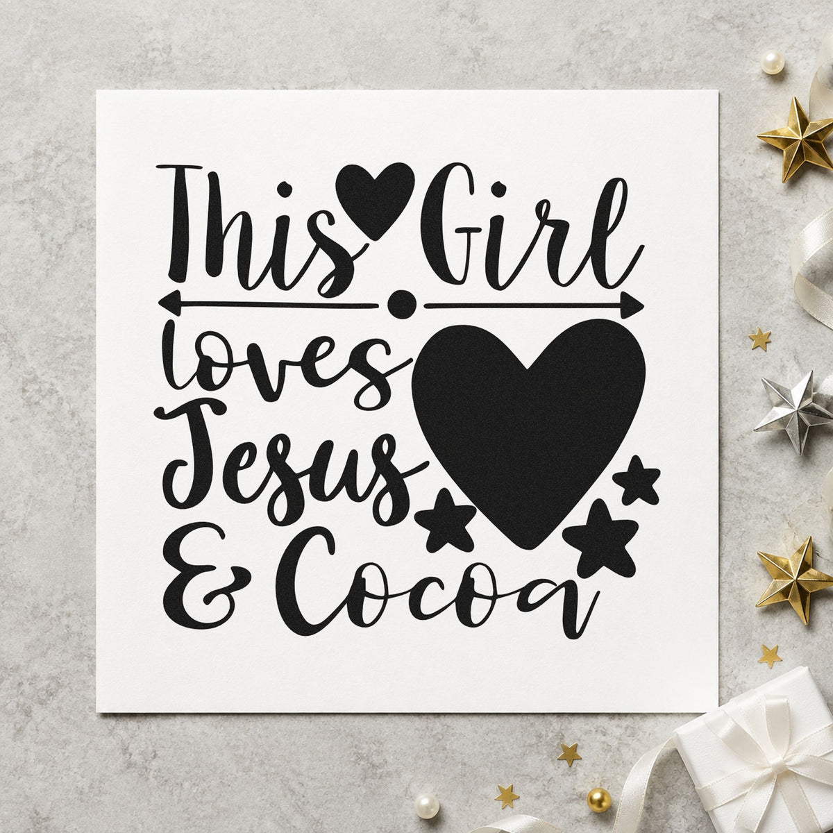 Girl Loves Jesus And Cocoa Stamp – Self-Inking in use 9