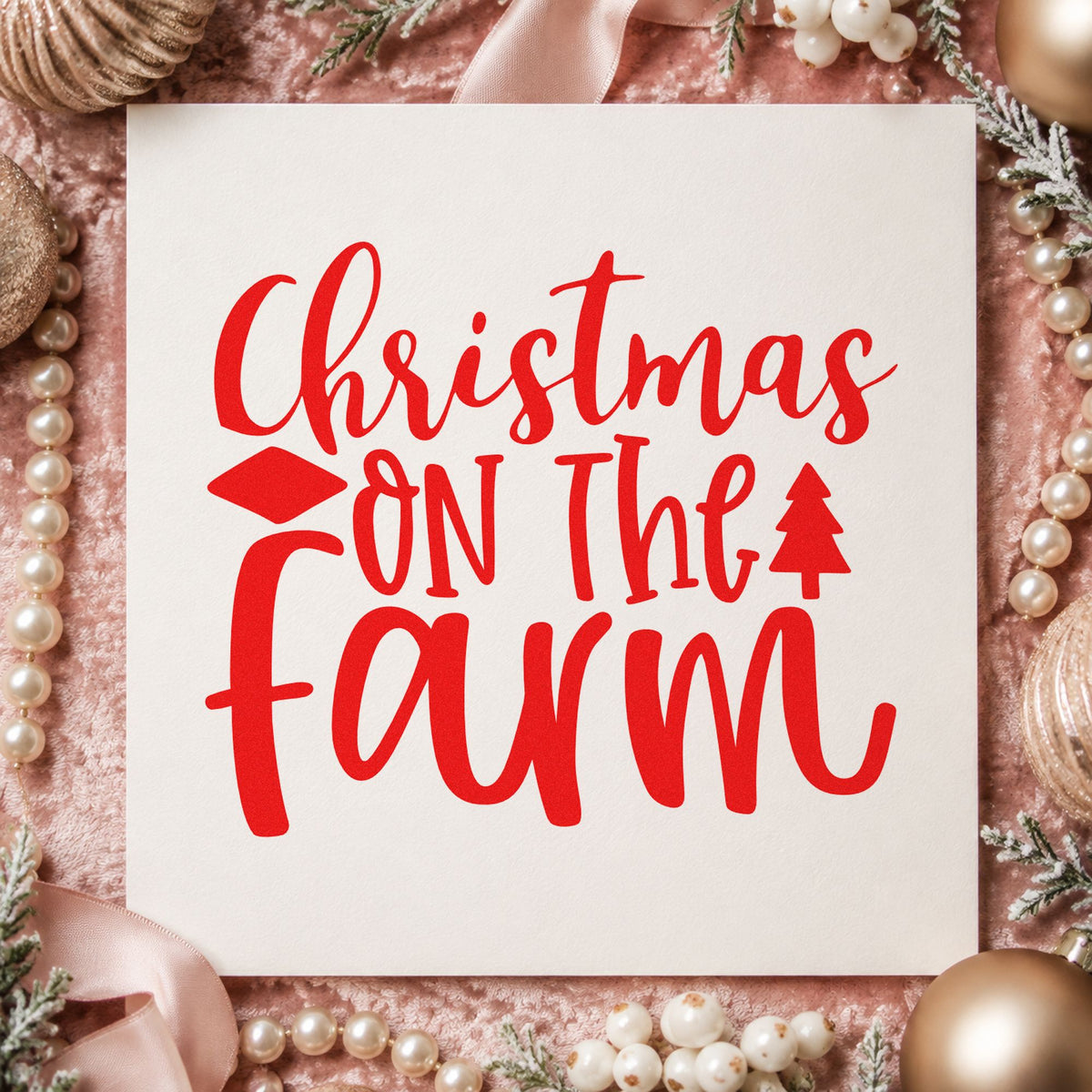 Christmas On The Farm Rubber Stamp – Duo Hand in use 5