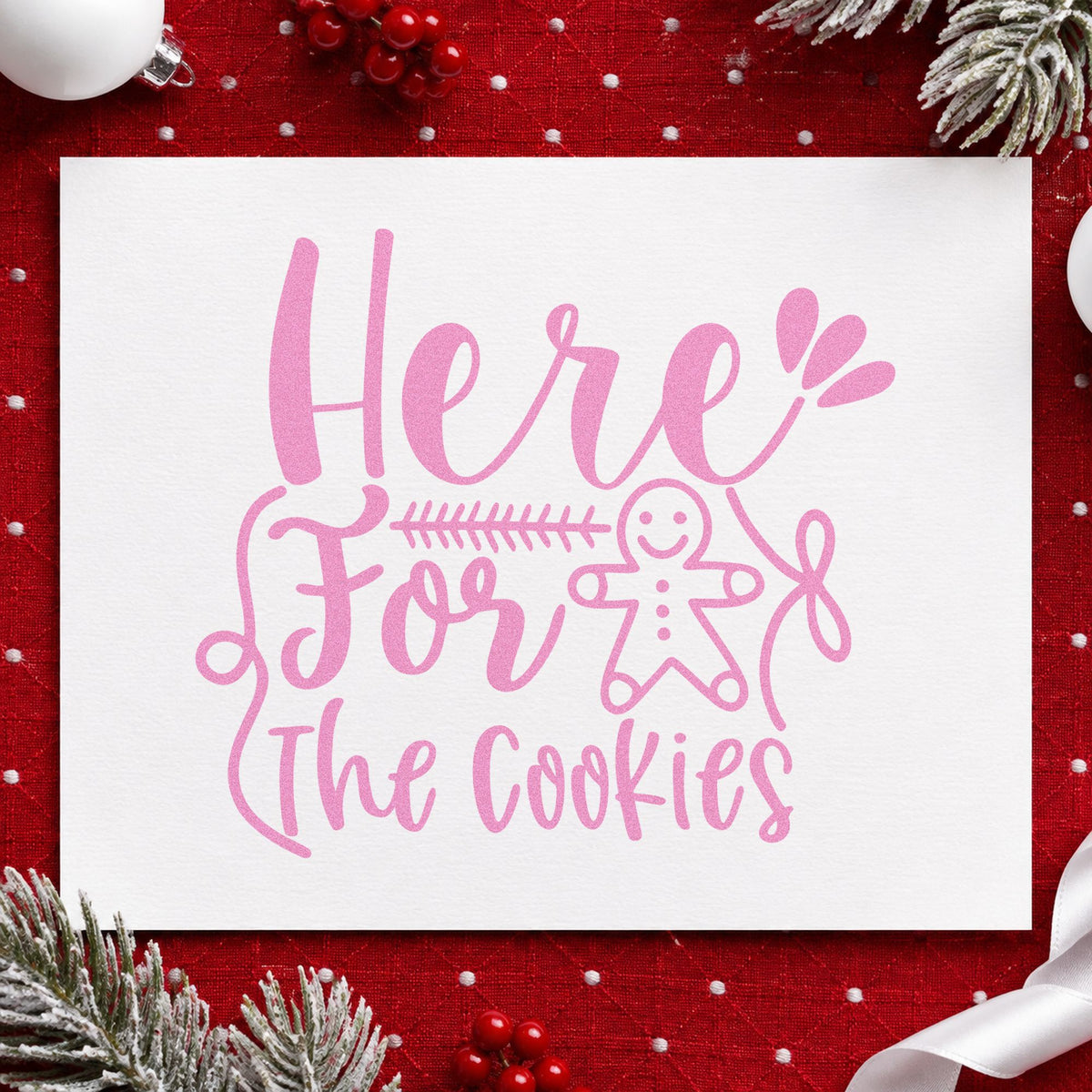 Here For The Cookies Self-Inking Stamp in use 10