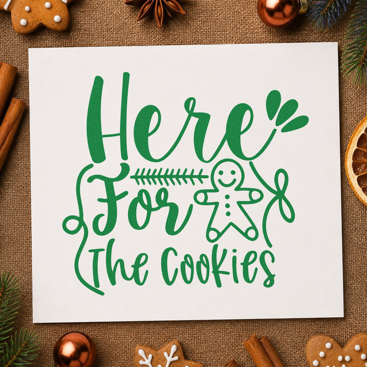 Here For The Cookies Self-Inking Stamp in use 6