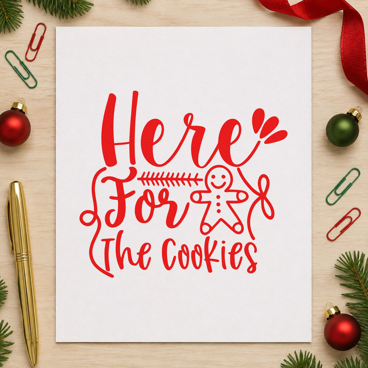 Here For The Cookies Self-Inking Stamp in use 7