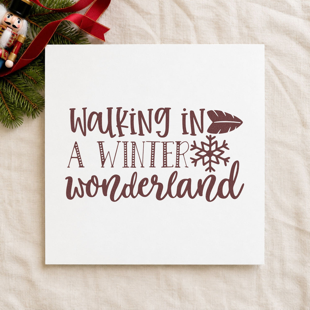 Walking In Winter Wonderland Self-Inking Stamp in use 4