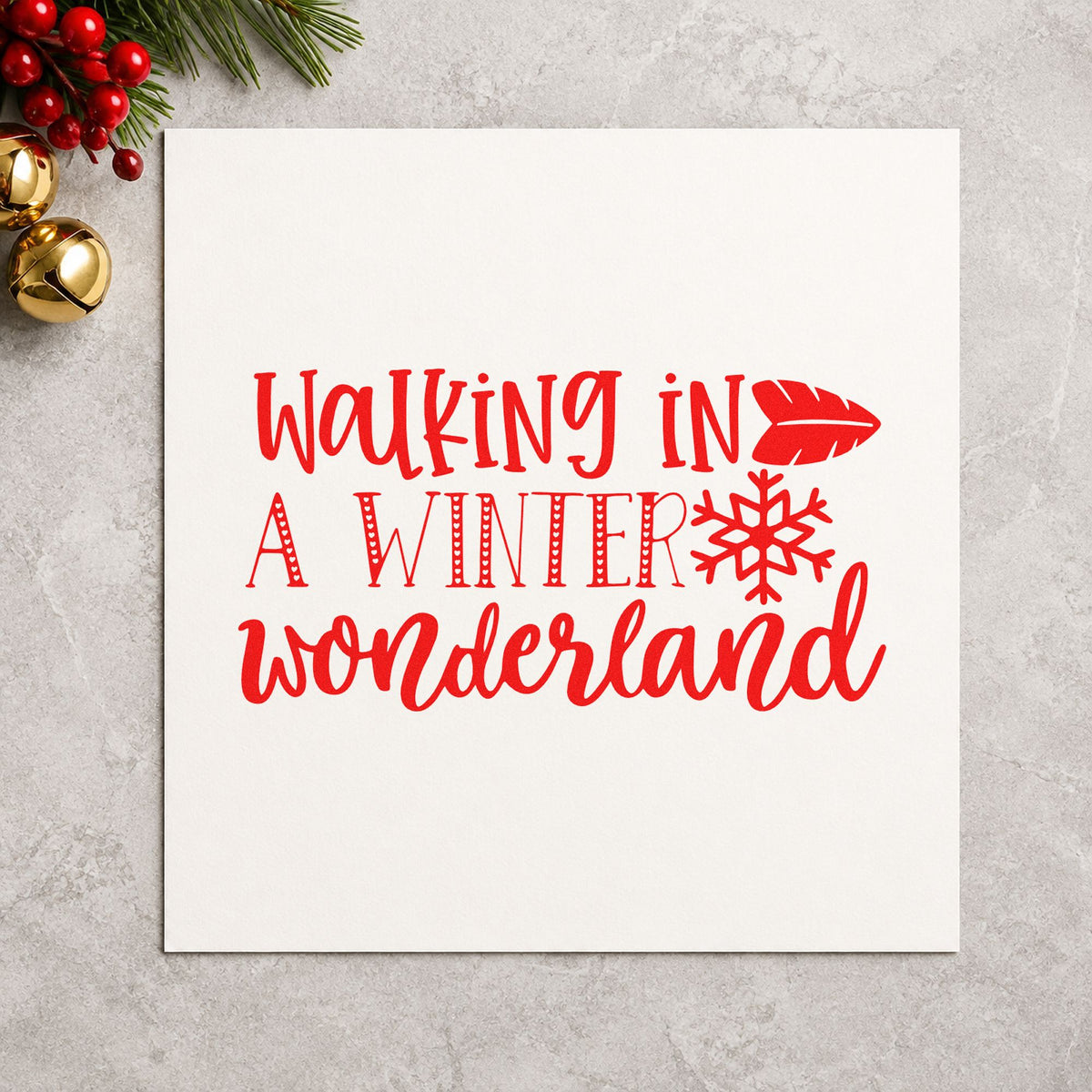 Walking In Winter Wonderland Self-Inking Stamp in use 5
