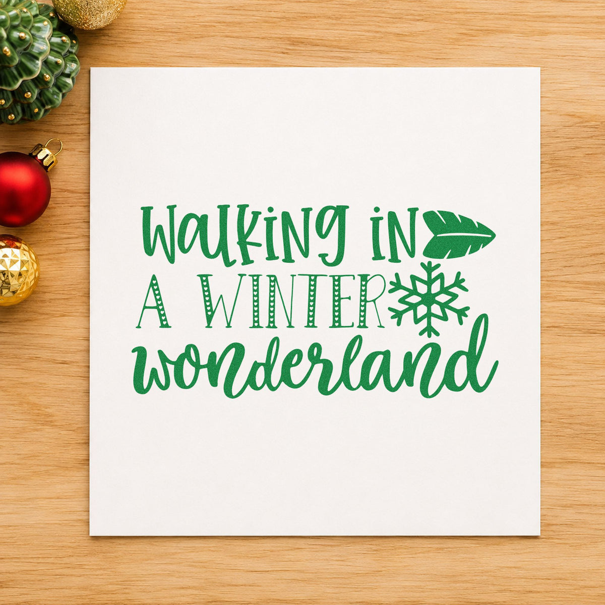 Walking In Winter Wonderland Self-Inking Stamp in use 6