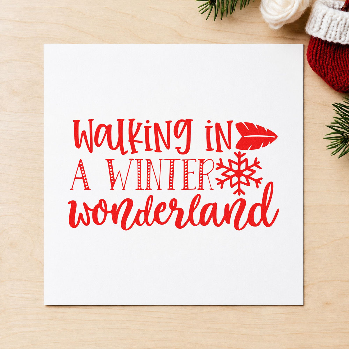 Walking In Winter Wonderland Self-Inking Stamp in use 7
