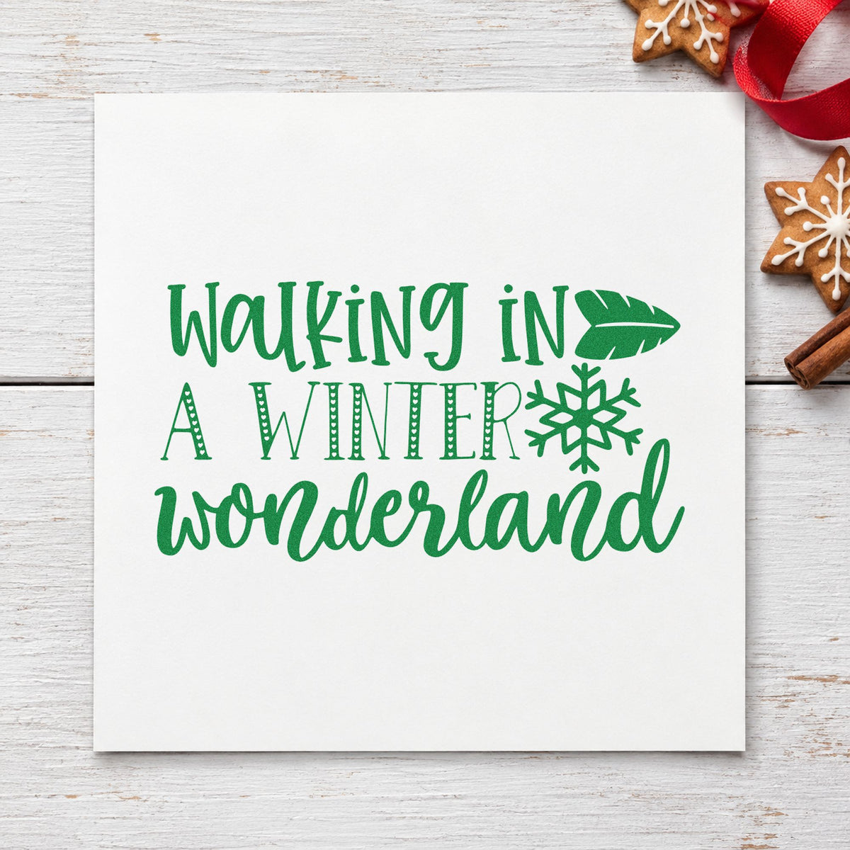 Walking In Winter Wonderland Self-Inking Stamp in use 8