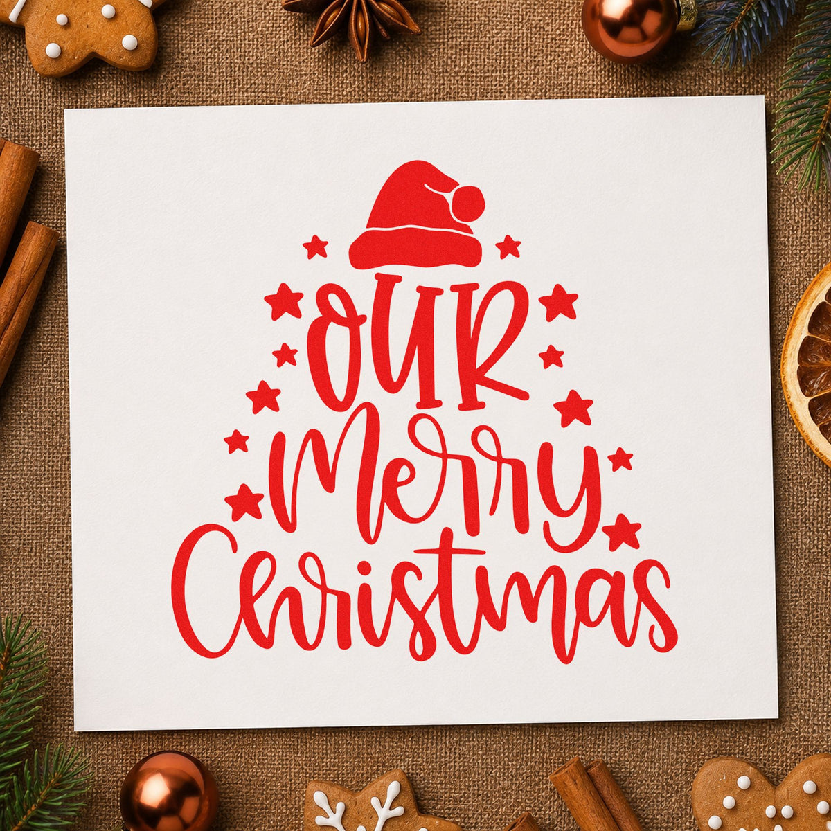 Our Merry Christmas Stars Pre-Inked Stamp – PSI in use 5