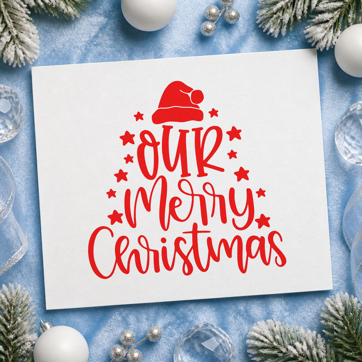 Our Merry Christmas Stars Pre-Inked Stamp – PSI in use 7