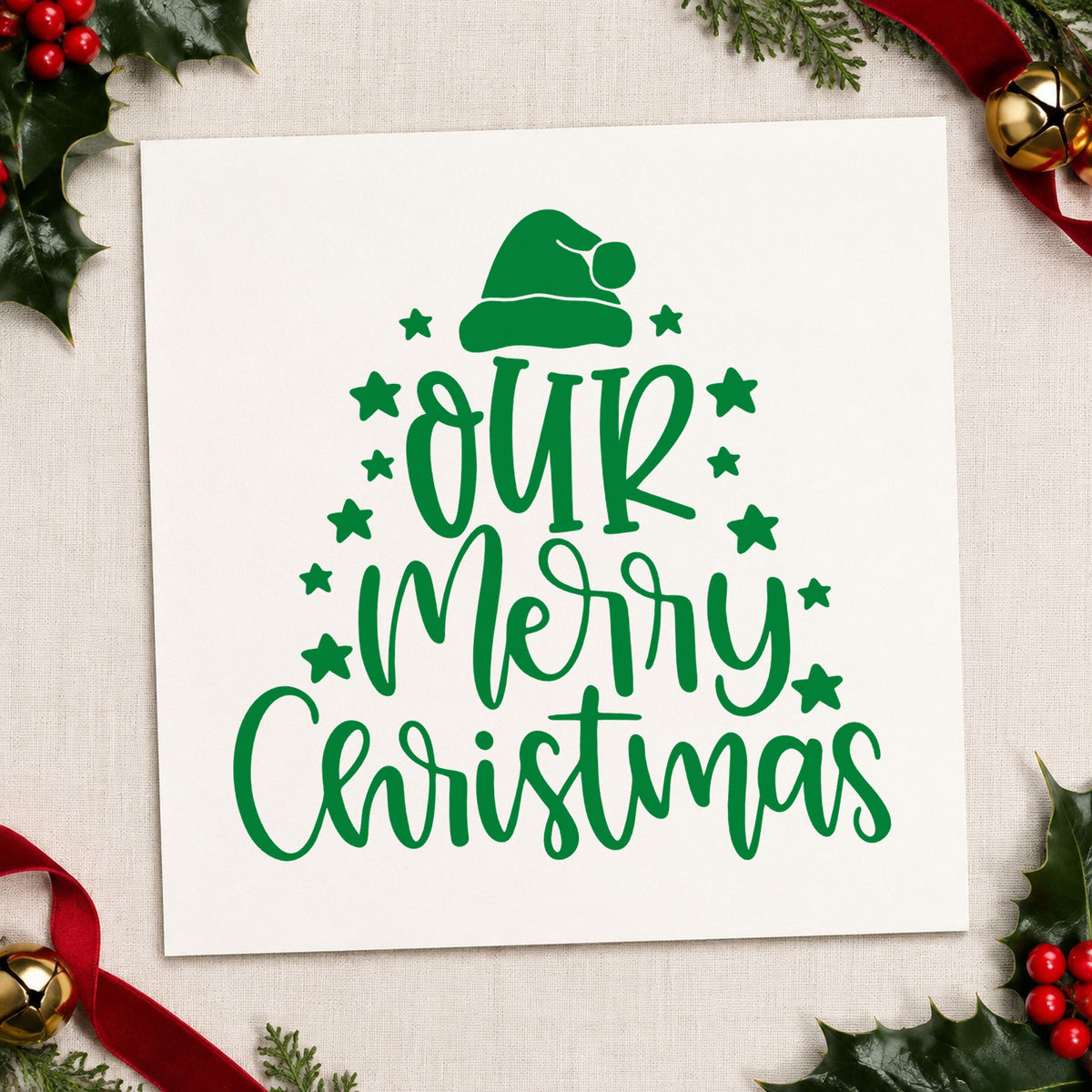 Our Merry Christmas Stars Pre-Inked Stamp – PSI in use 8