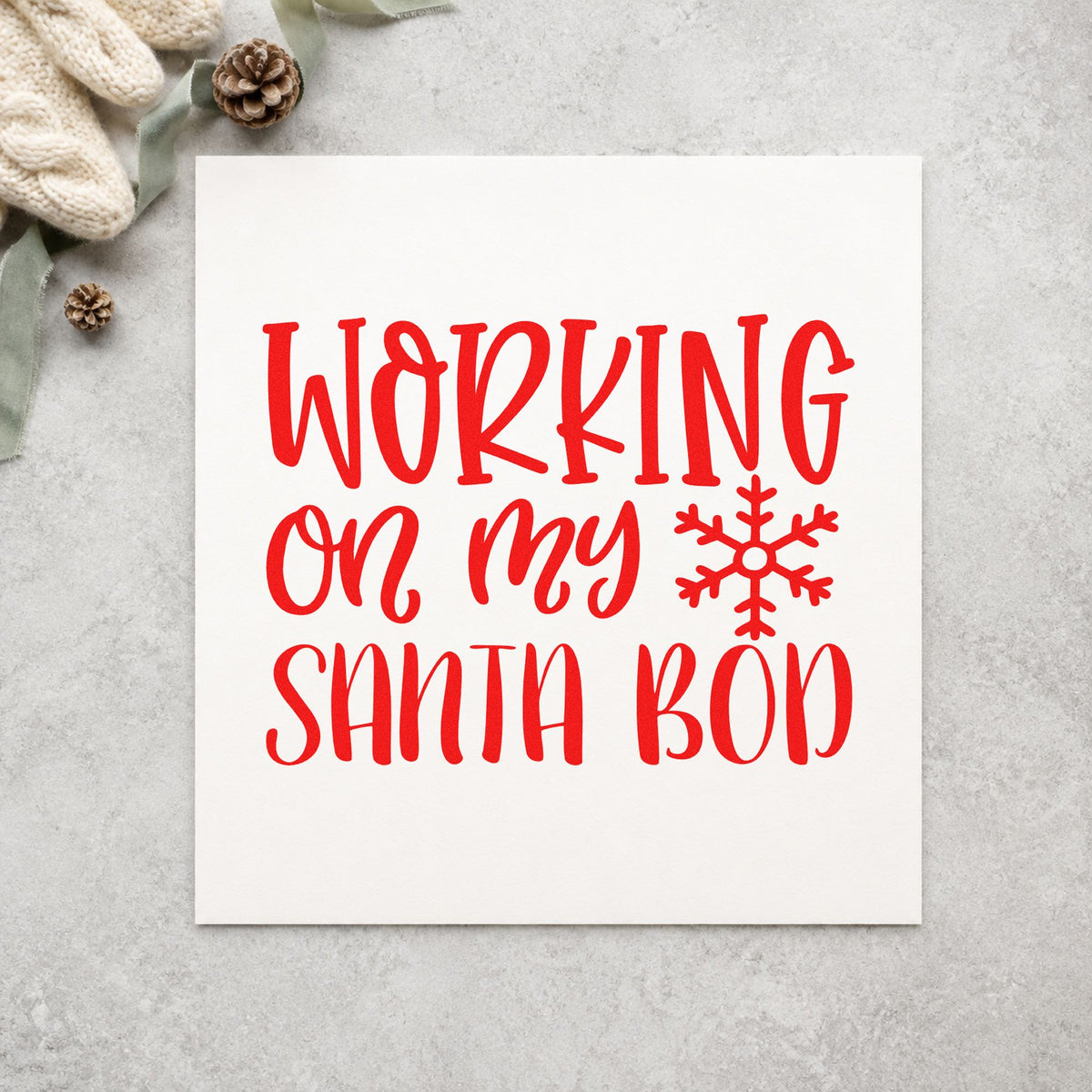 Working On My Santa Bod Rubber Stamp – Duo Hand in use 5