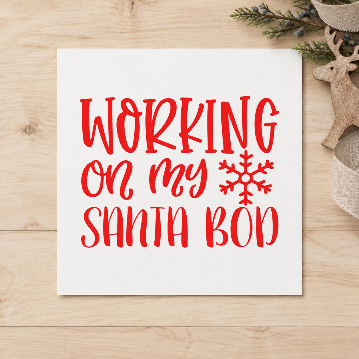 Working On My Santa Bod Rubber Stamp – Duo Hand in use 7