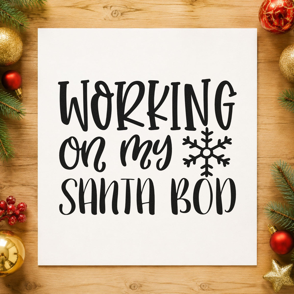Working On My Santa Bod Rubber Stamp – Duo Hand in use 9
