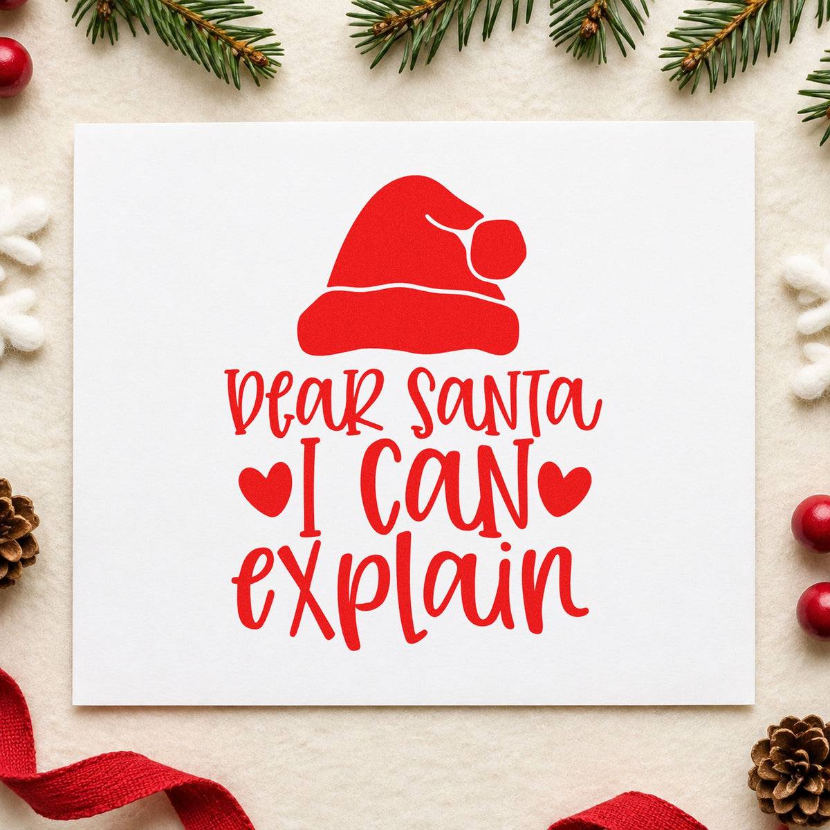 Dear Santa I Can Explain Hat PSI Pre-Inked Stamp in use 5