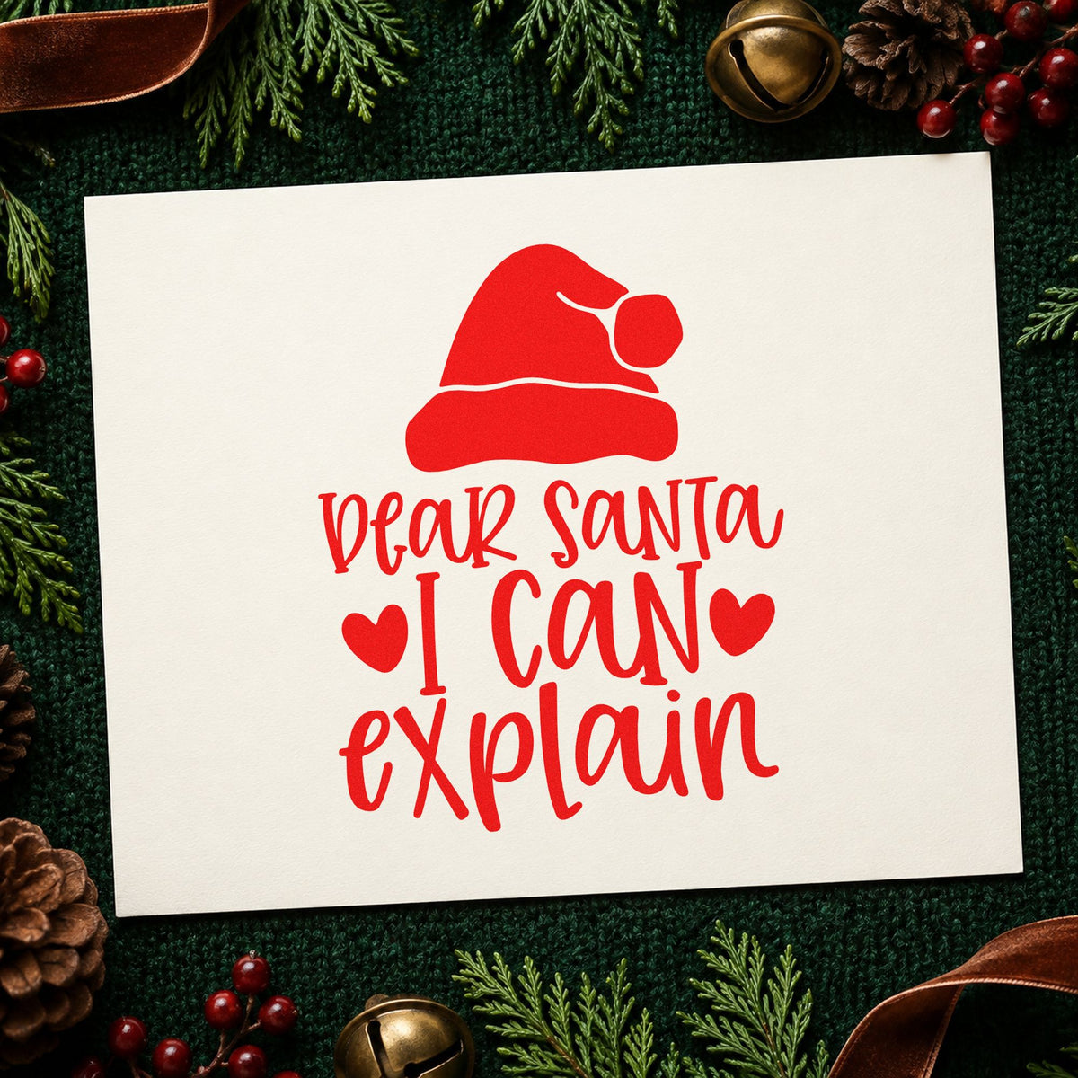 Dear Santa I Can Explain Hat PSI Pre-Inked Stamp in use 7