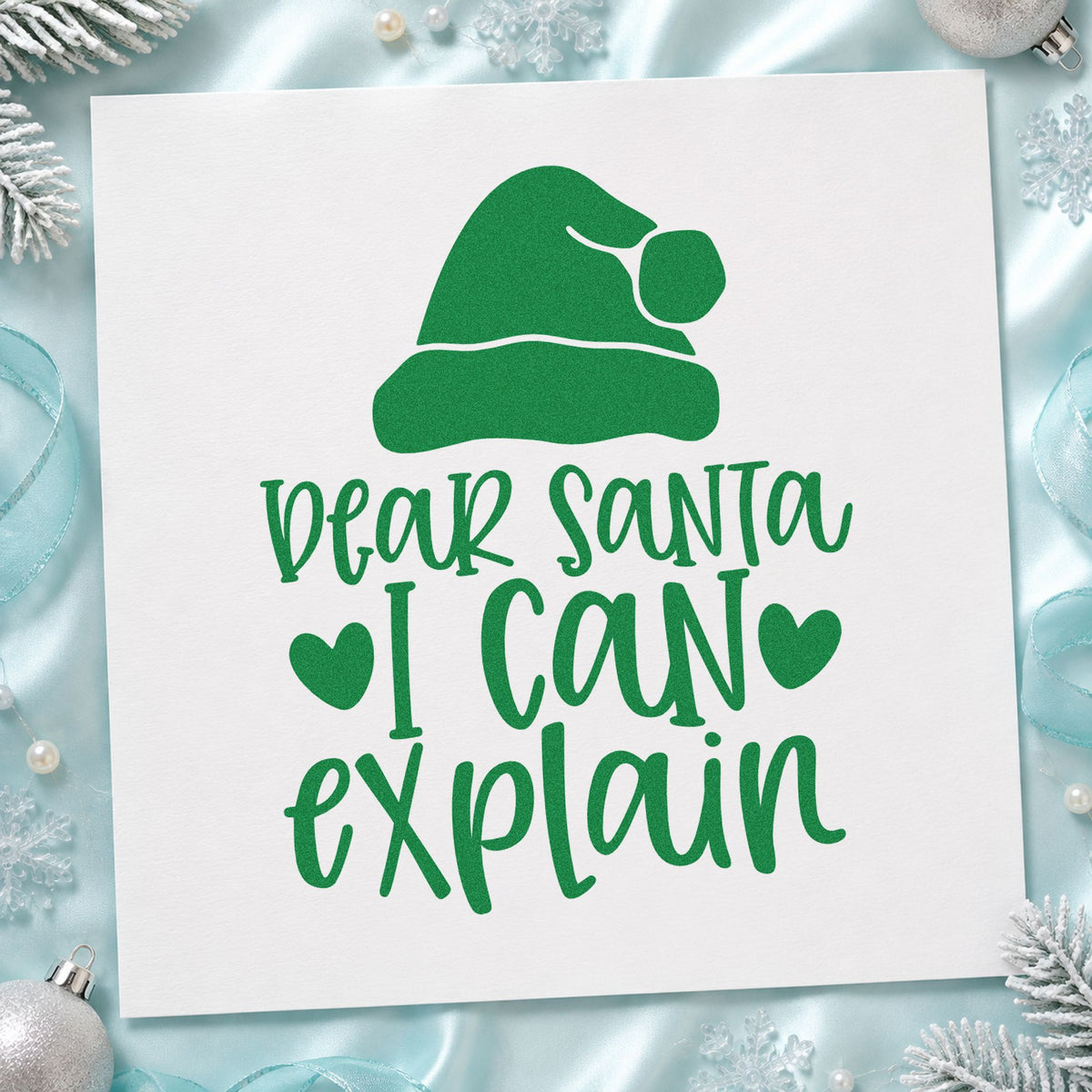 Dear Santa I Can Explain Hat PSI Pre-Inked Stamp in use 8