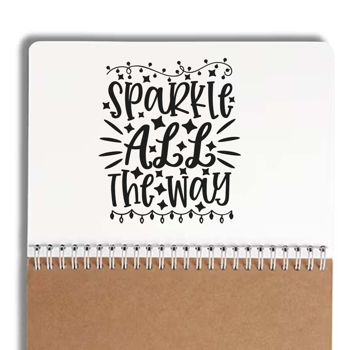 Sparkle All the Way decorative rubber stamp design for holiday cards, scrapbooking, and crafts.