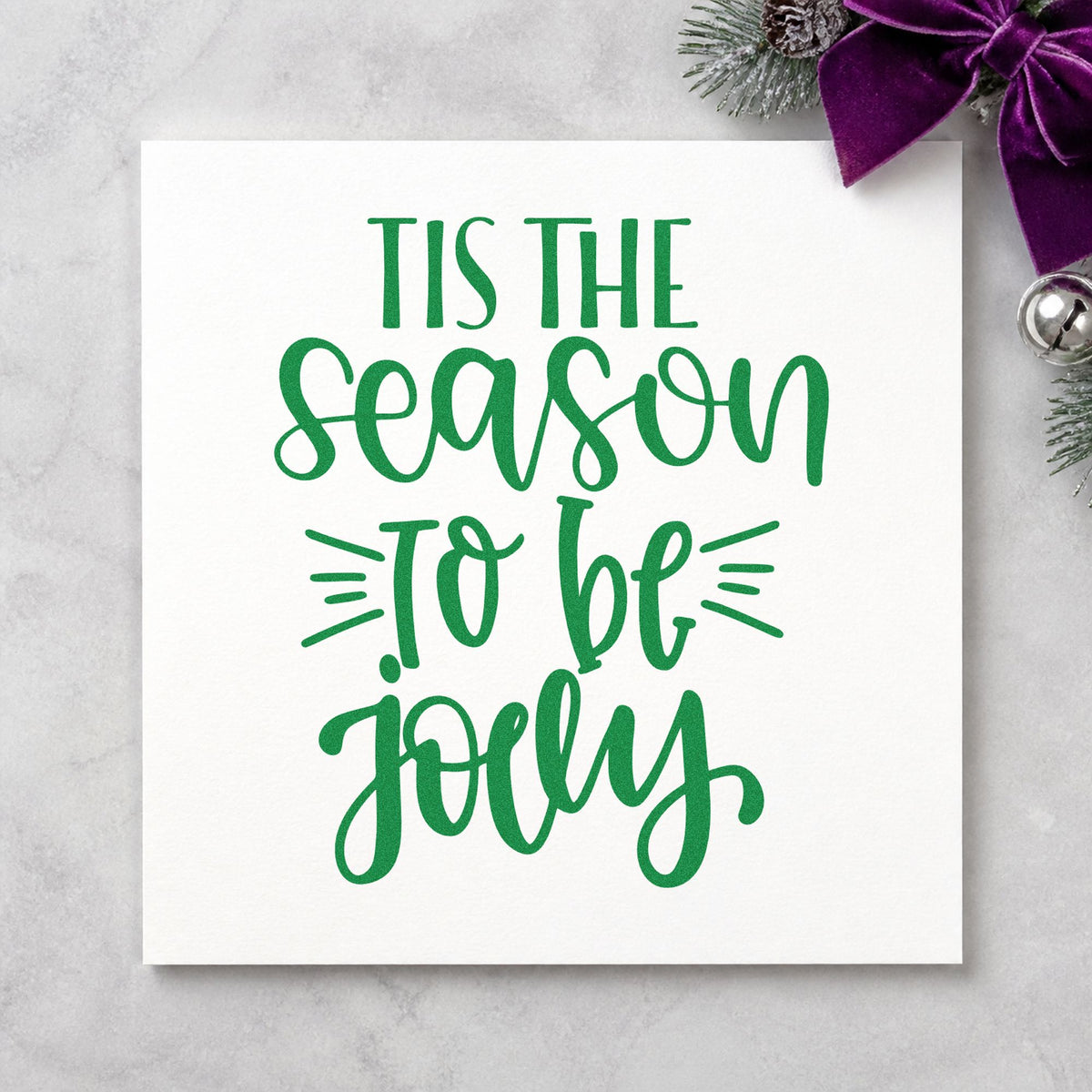 Tis The Season Jolly Lettering PSI Pre-Inked Stamp in use 3