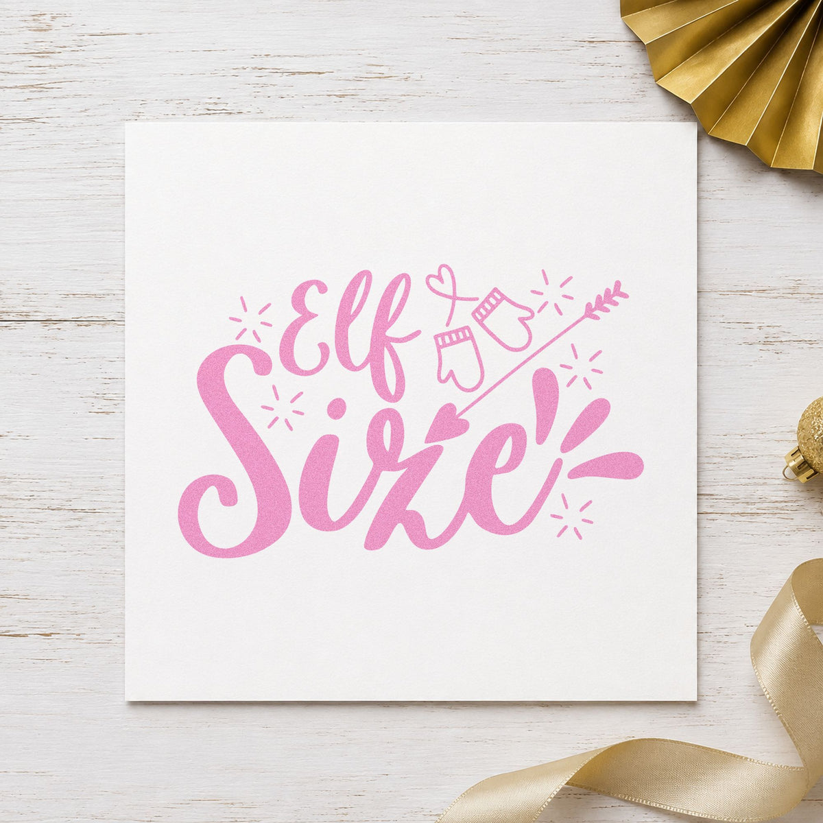 Elf Size Mittens Arrow Compact Pre-Inked Stamp – Slim in use 10