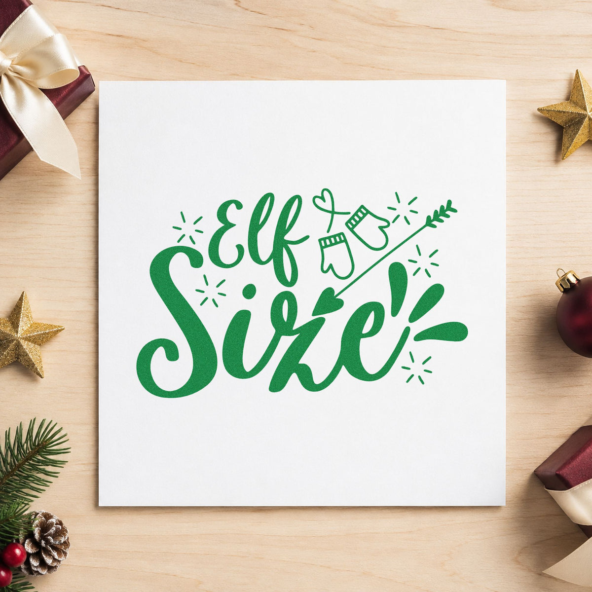 Elf Size Mittens Arrow Compact Pre-Inked Stamp – Slim in use 6