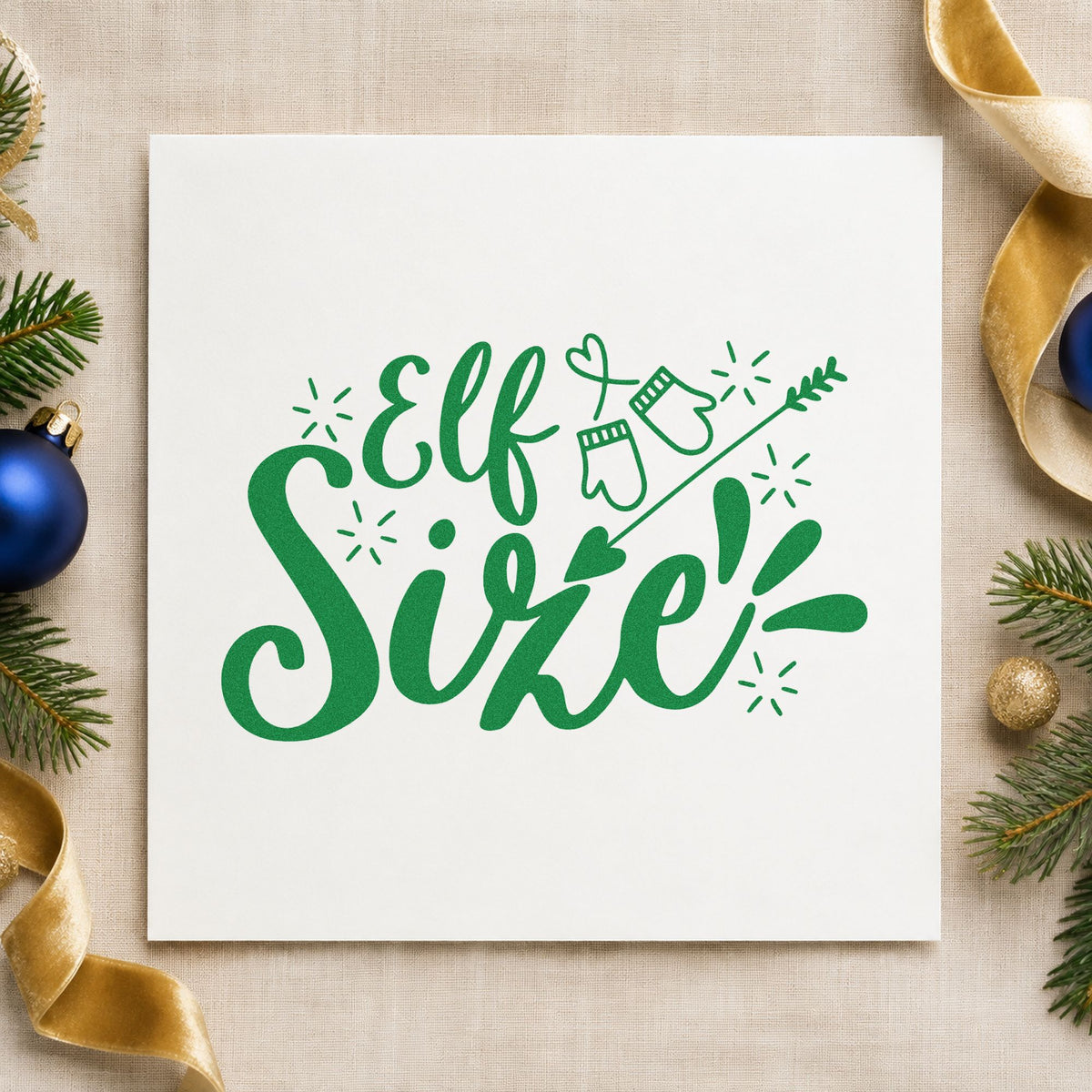 Elf Size Mittens Arrow Compact Pre-Inked Stamp – Slim in use 8