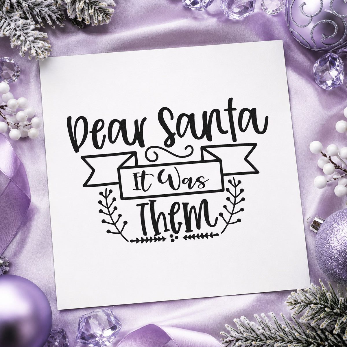 Duo Hand Dear Santa It Was Them Rubber Stamp in use 9