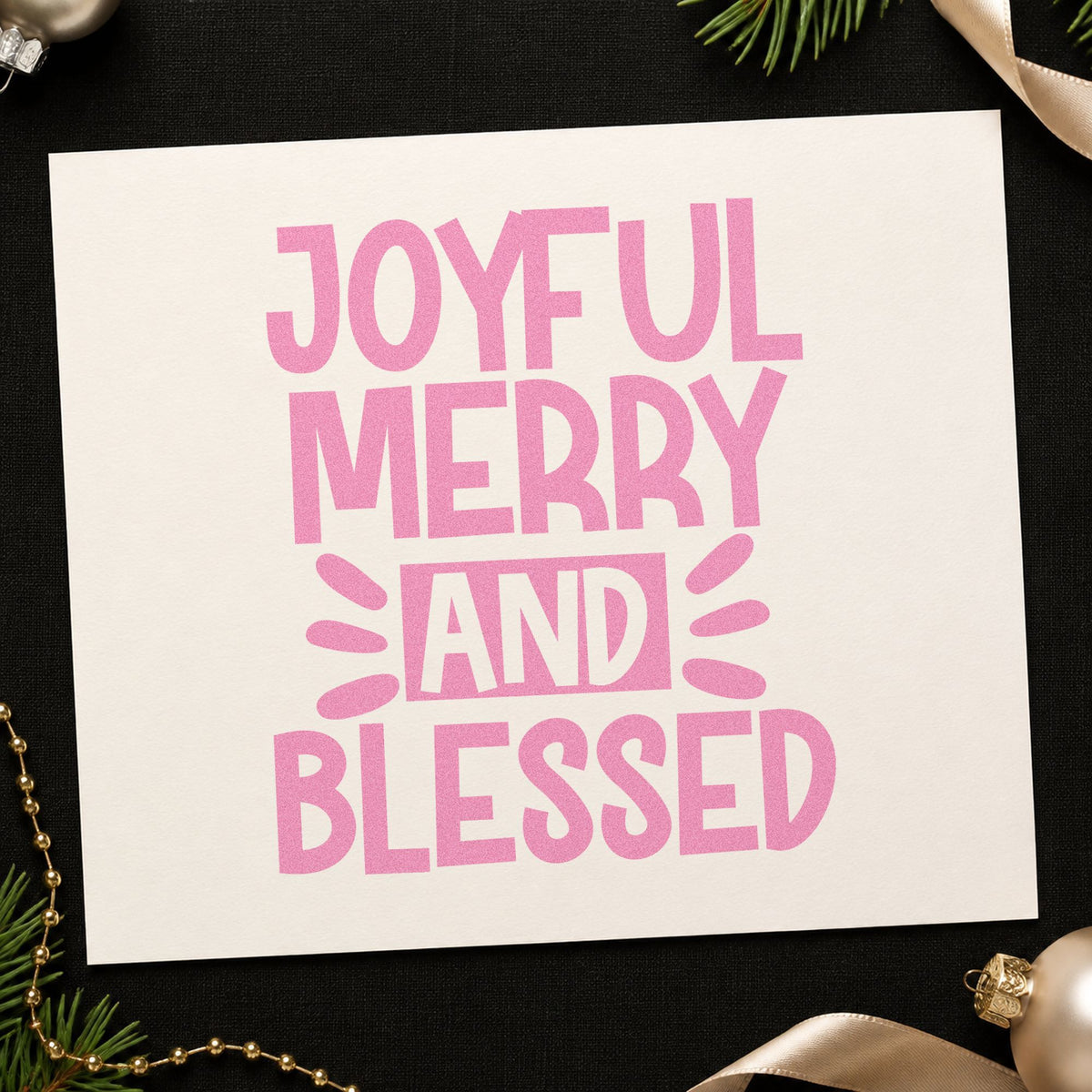 Joyful Merry And Blessed Stamp – Self-Inking in use 10