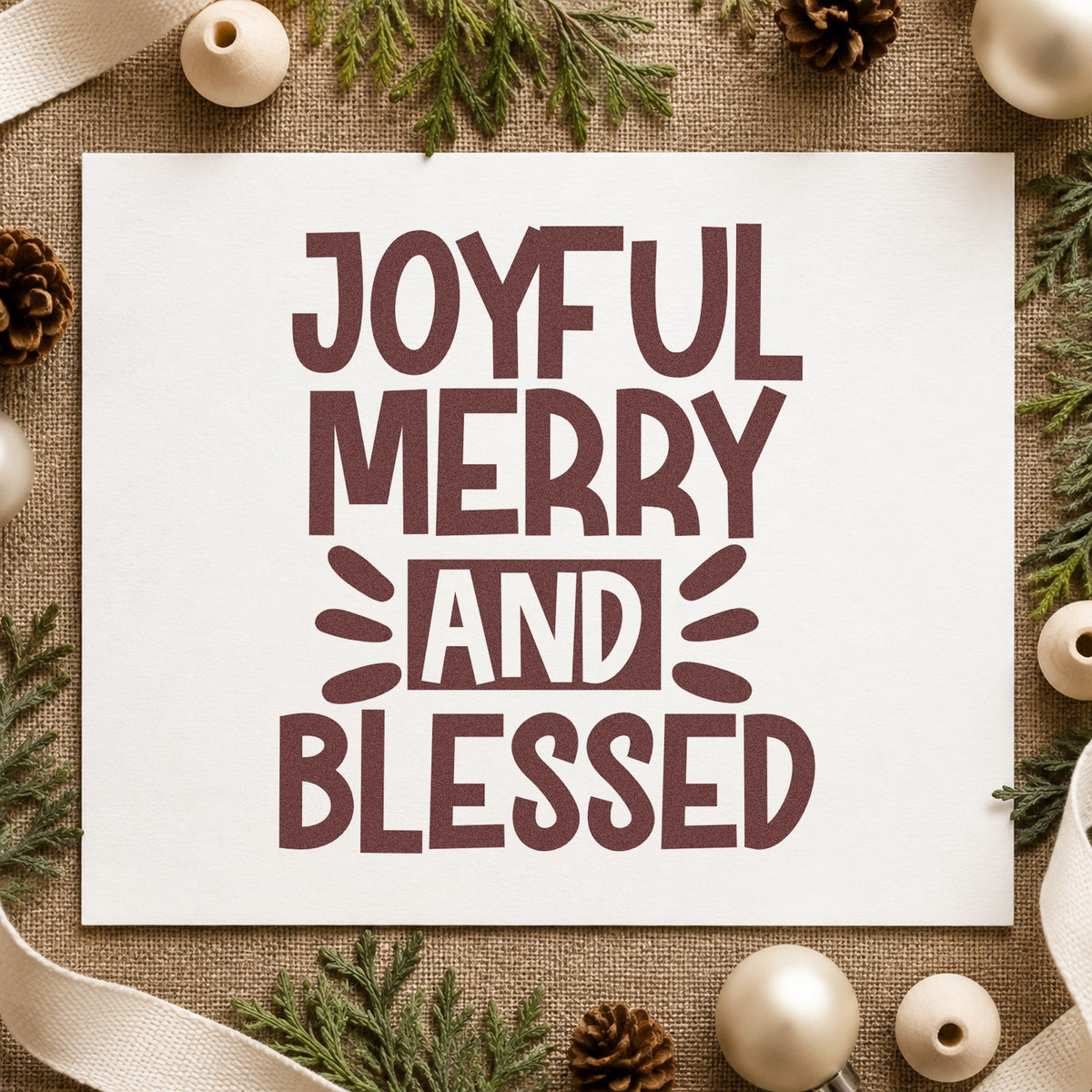 Joyful Merry And Blessed Stamp – Self-Inking in use 4
