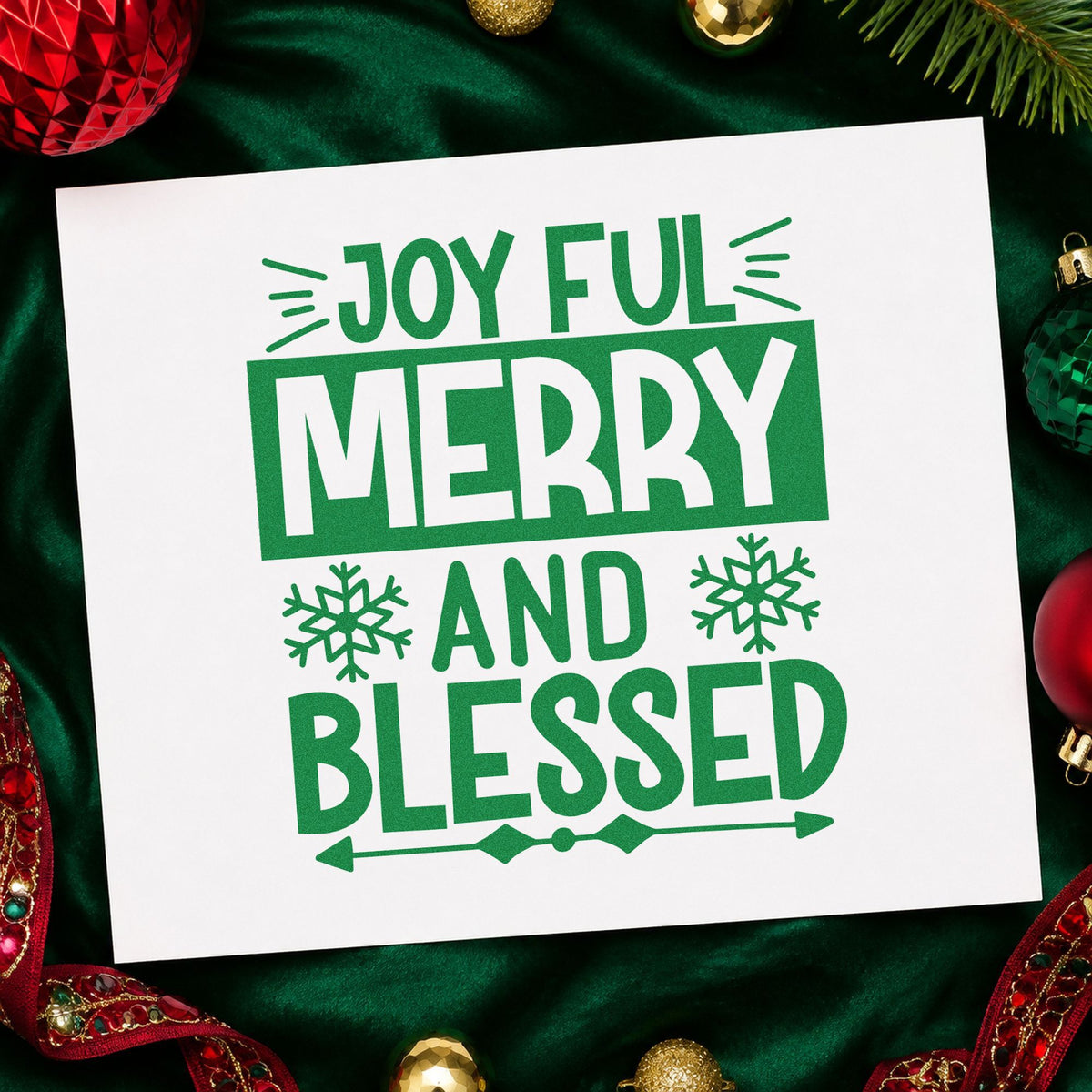 Joyful Merry Blessed Box Compact Pre-Inked Stamp – Slim in use 6