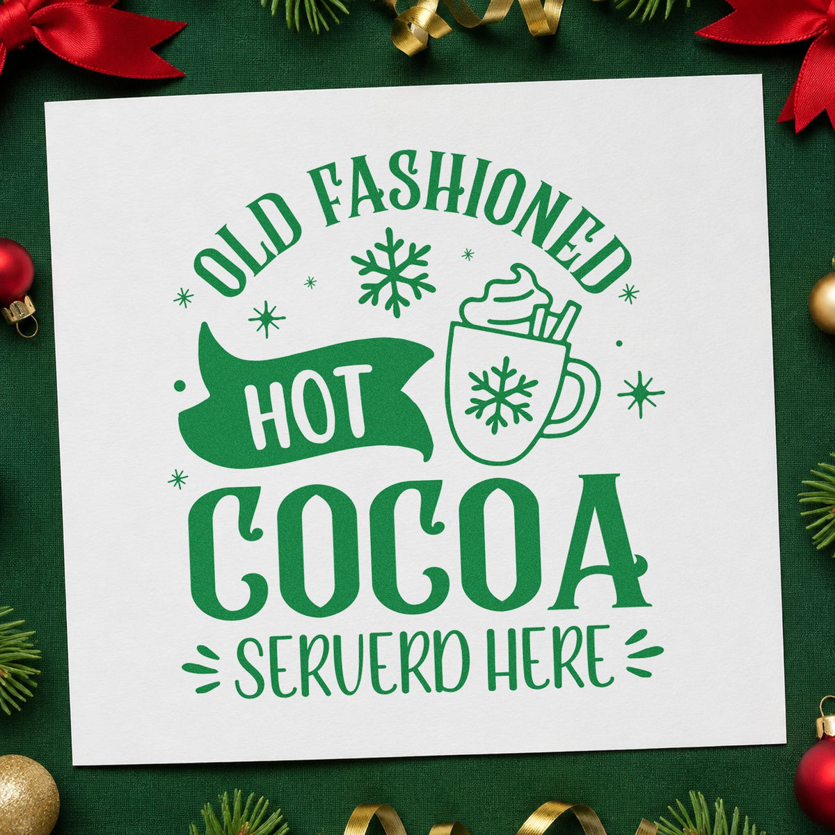 Old Fashioned Hot Cocoa PSI Pre-Inked Stamp in use 3