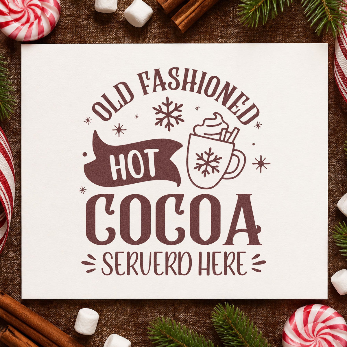 Old Fashioned Hot Cocoa Stamp – Slim Pre-Inked in use 4