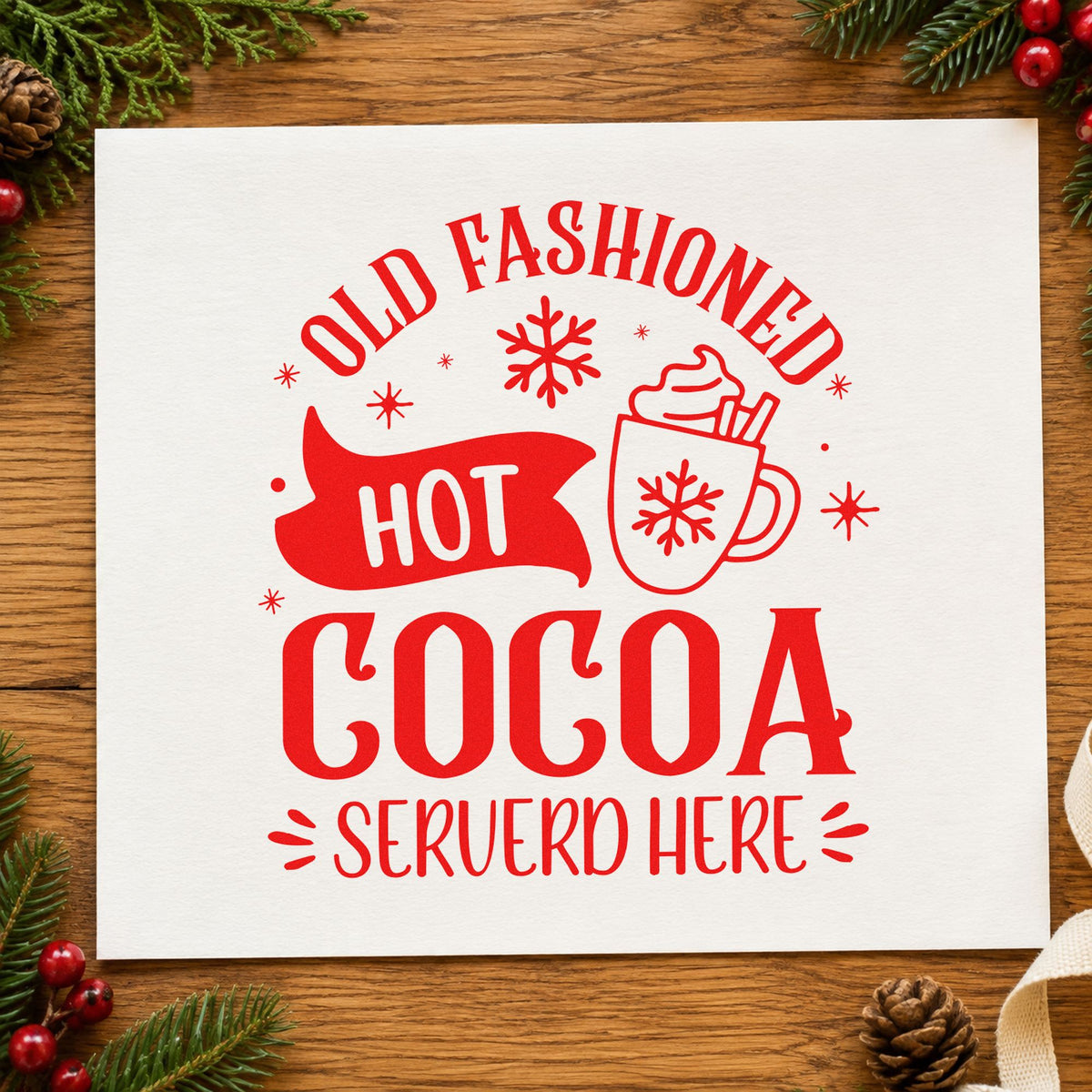Old Fashioned Hot Cocoa Stamp – Slim Pre-Inked in use 5