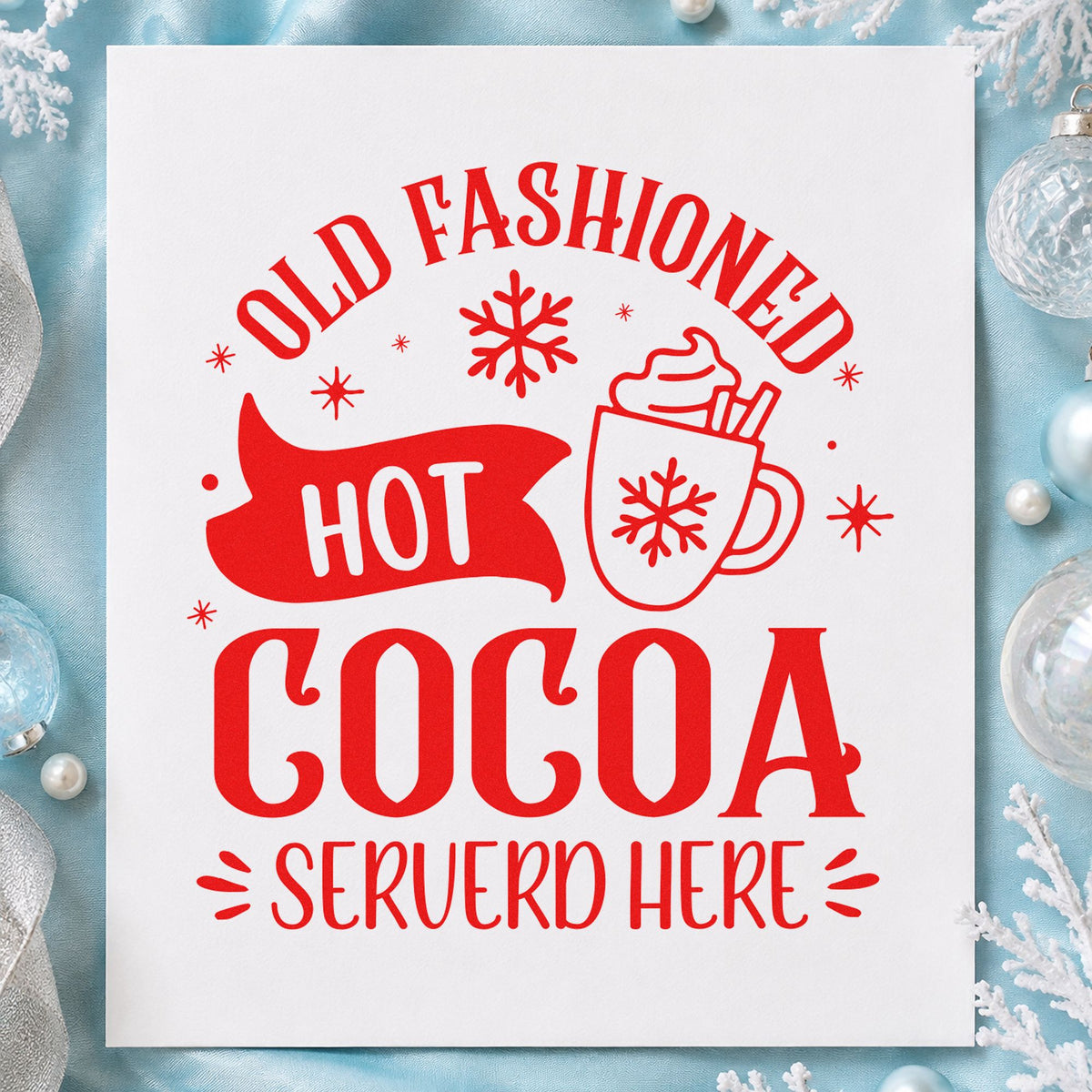 Old Fashioned Hot Cocoa Stamp – Slim Pre-Inked in use 7