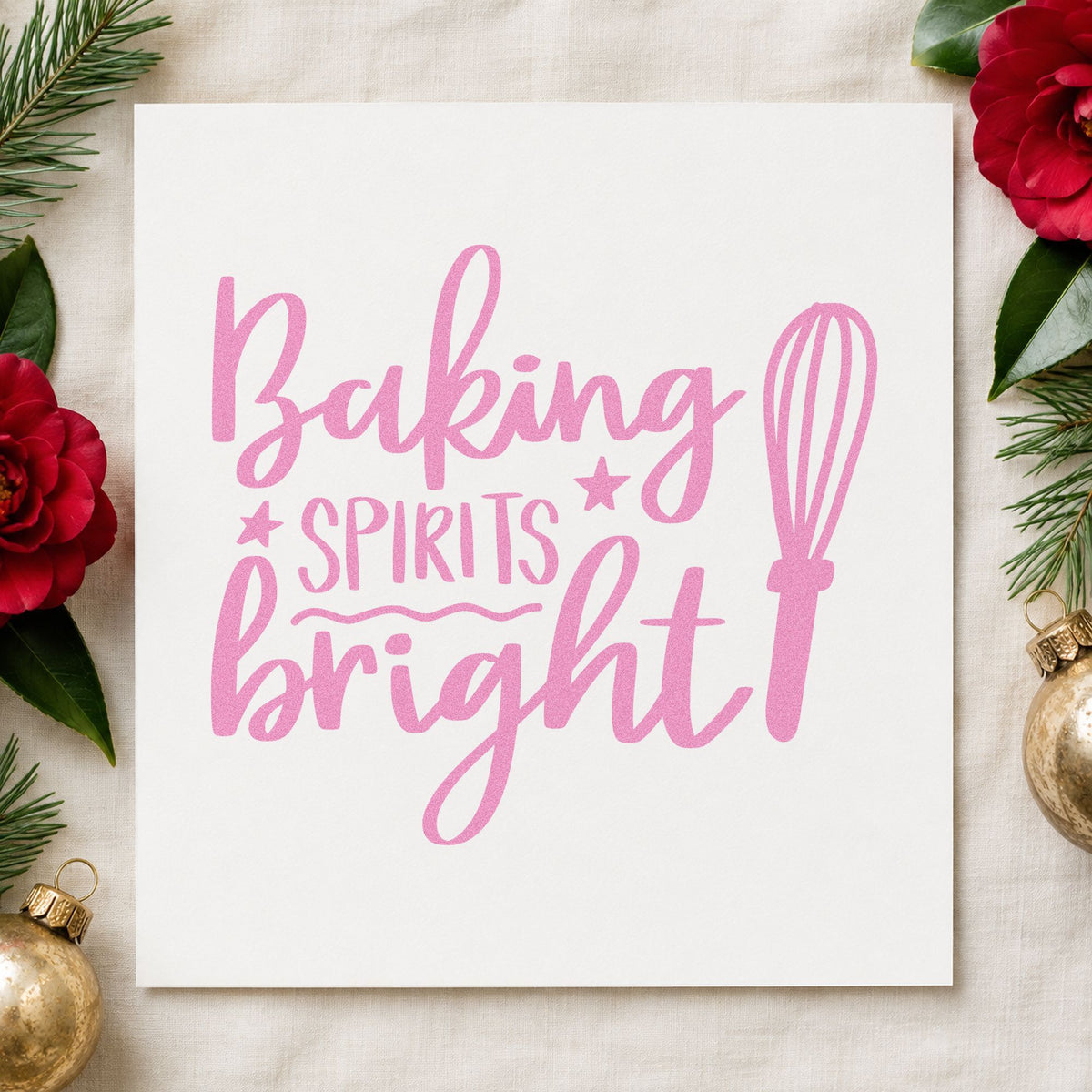 Baking Spirits Bright Whisk With Stars Stamp – Self-Inking in use 10