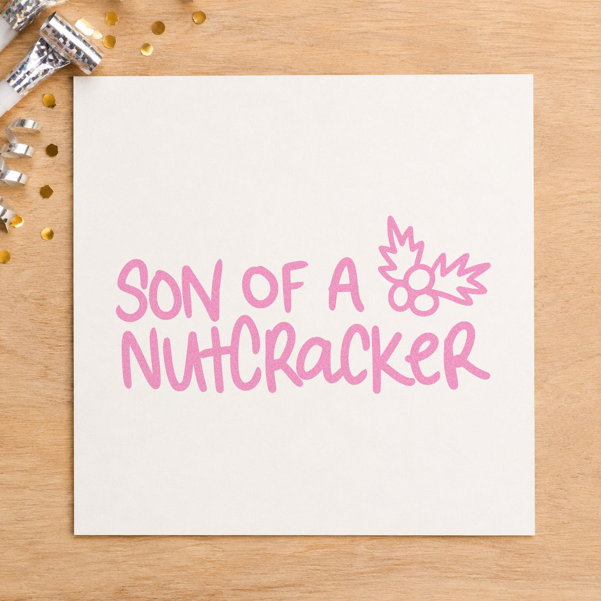 Duo Hand Son Of A Nutcracker Rubber Stamp in use 10