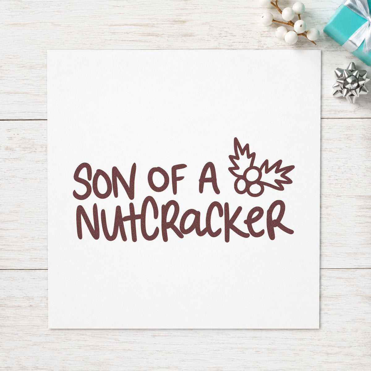 Duo Hand Son Of A Nutcracker Rubber Stamp in use 4