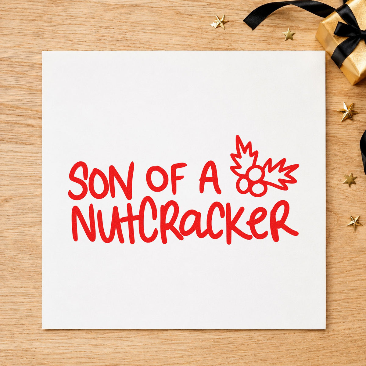 Duo Hand Son Of A Nutcracker Rubber Stamp in use 7