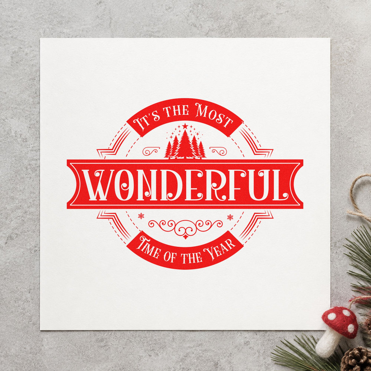 Most Wonderful Time Emblem Hand Stamp – Duo in use 5
