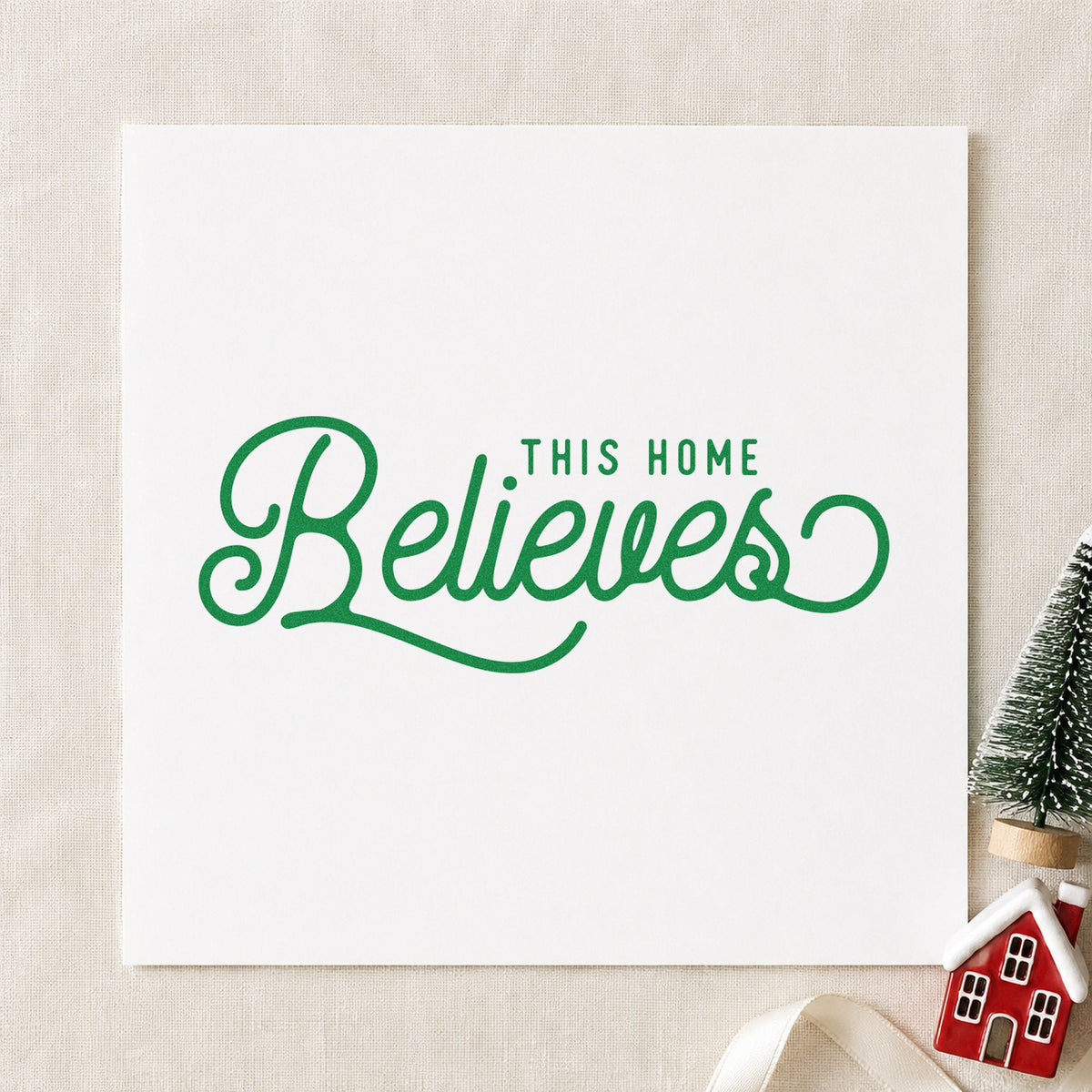 This Home Believes Script Self-Inking Craft Stamp in use 10