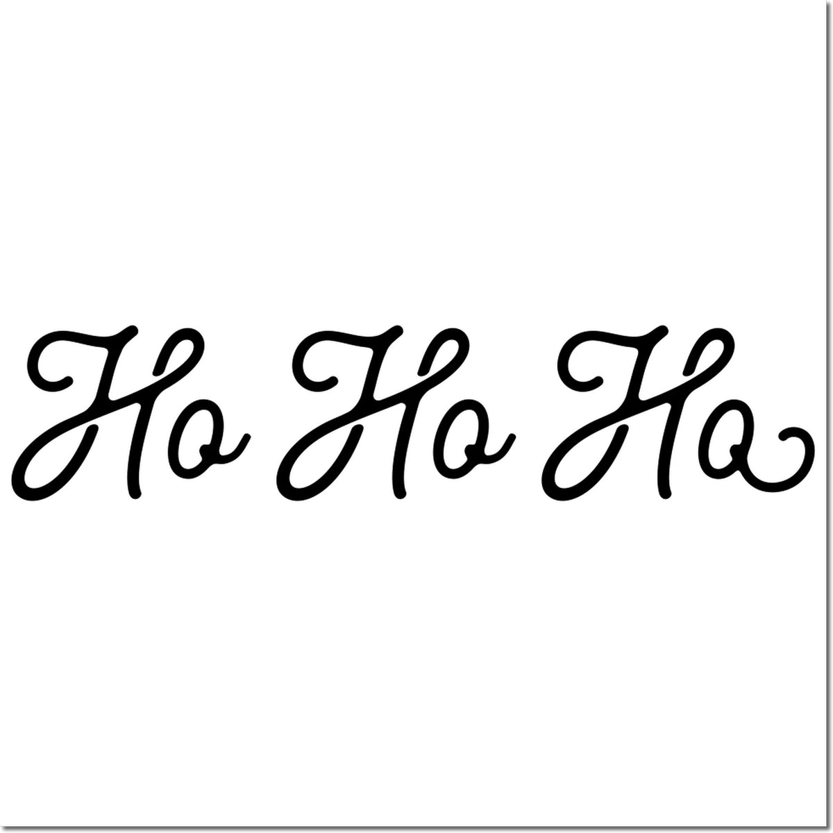 Decorative Yo script rubber stamp design repeated three times, ideal for custom craft stamping and greeting card projects.