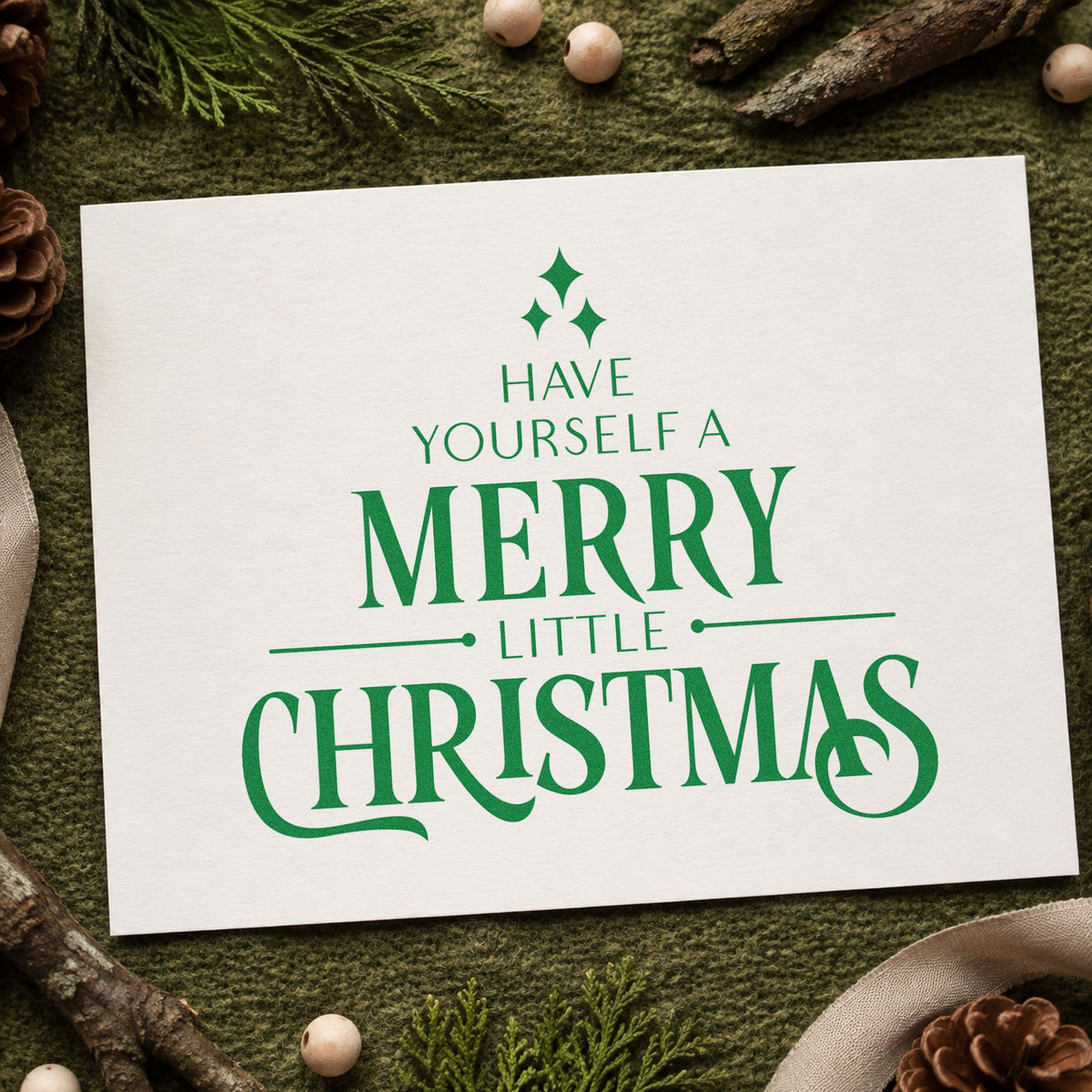 Have Yourself A Merry Little Christmas Sparkle Accents Craft Stamp – Self-Inking in use 10