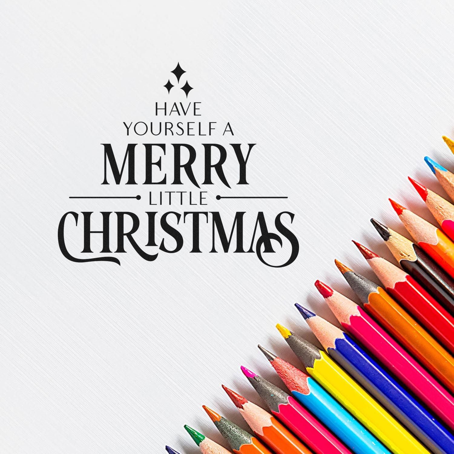 Have Yourself a Merry Little Christmas rubber stamp design for holiday cards, scrapbooking, and festive craft projects.