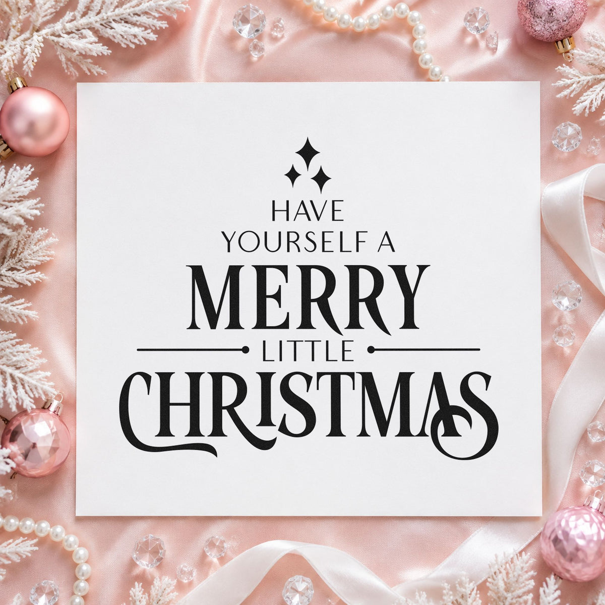 Have Yourself A Merry Little Christmas Sparkle Accents Craft Stamp – Self-Inking in use 3