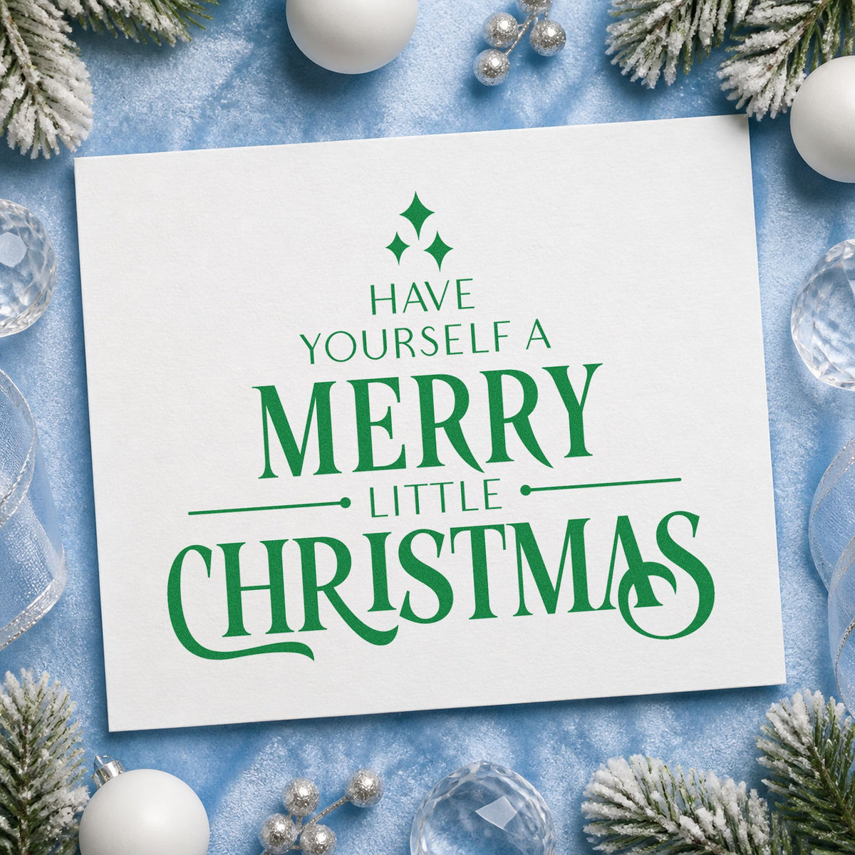 Have Yourself A Merry Little Christmas Sparkle Accents Craft Stamp – Self-Inking in use 6