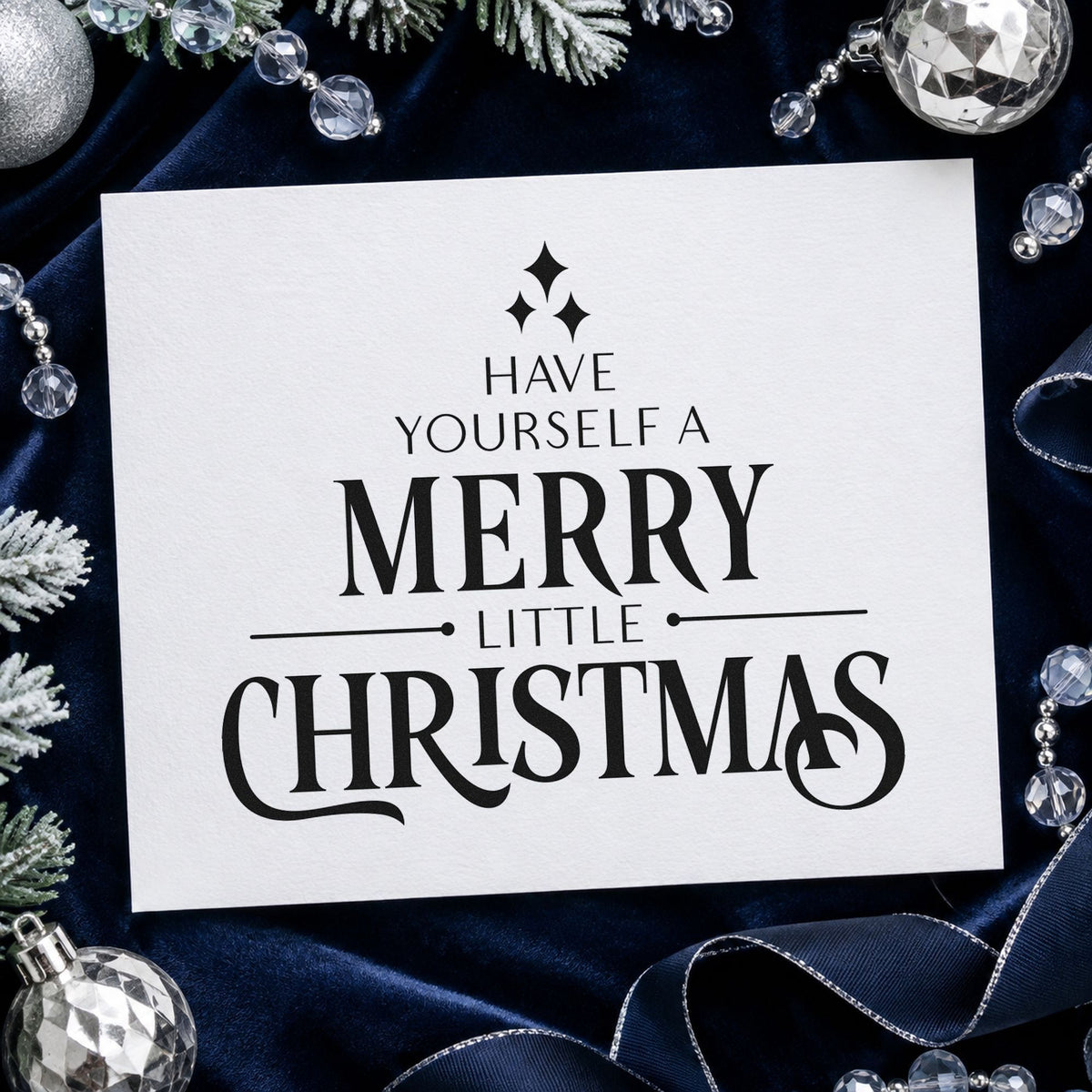 Have Yourself A Merry Little Christmas Sparkle Accents Craft Stamp – Self-Inking in use 9